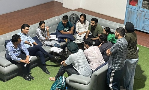 UPSC students group discussion with Chetab Sharma sir